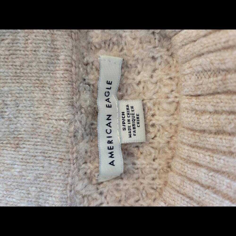 American Eagle Outfitters Beige, White & Pink Striped Crewneck Sweater - Picture 4 of 6